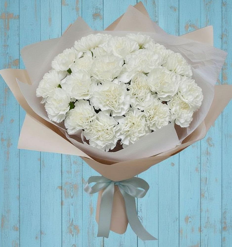 Букет цветов из: Гвоздики в Новоселье Ленинградская область