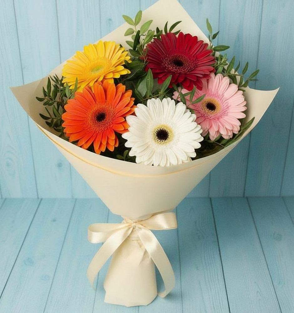 Букет цветов из: Герберы в Новоселье Ленинградская область