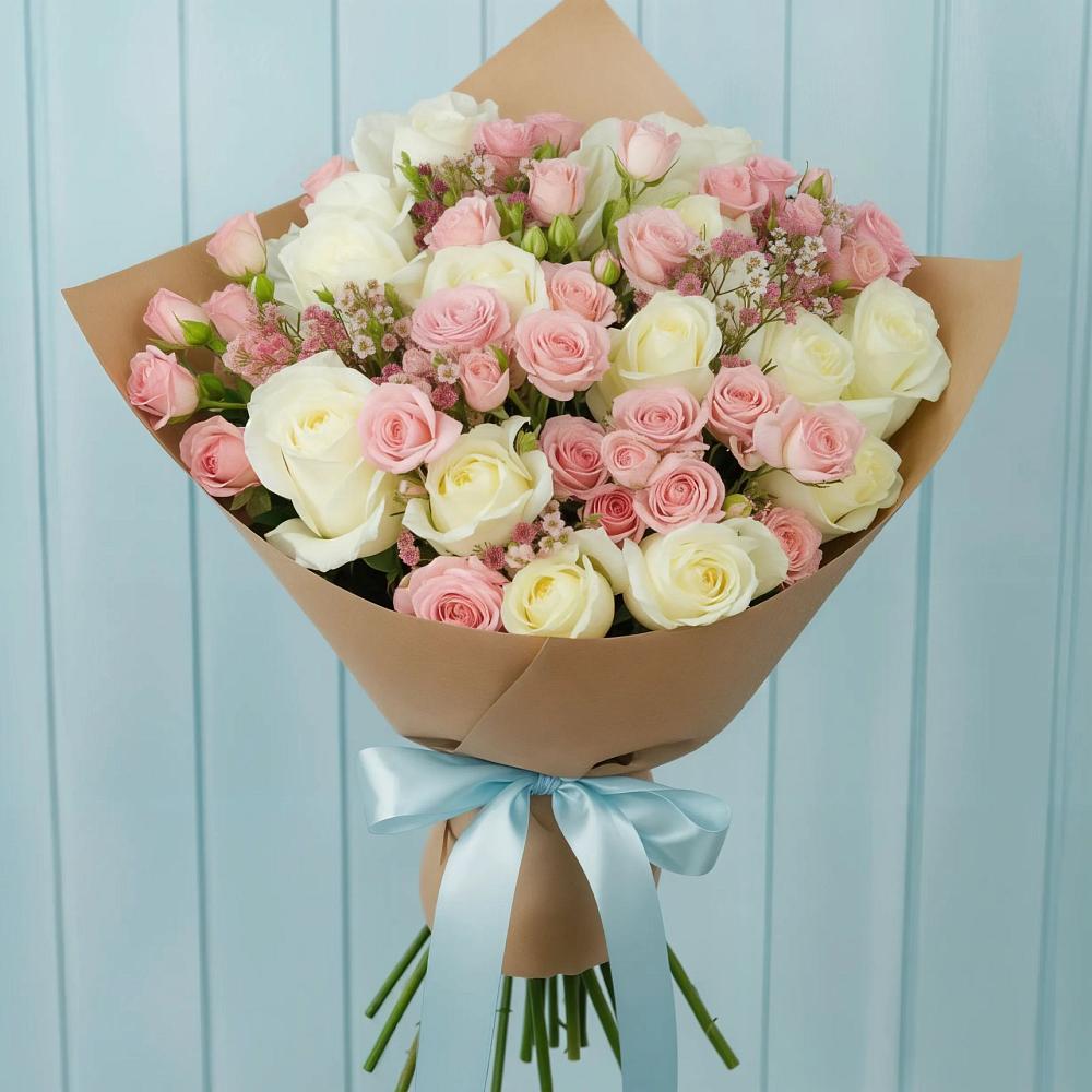 Букет цветов из: Розы в Новоселье Ленинградская область