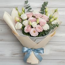 Букет цветов из:  Лизиантусы #REPLACE_PRED# Новоселье Ленинградская область