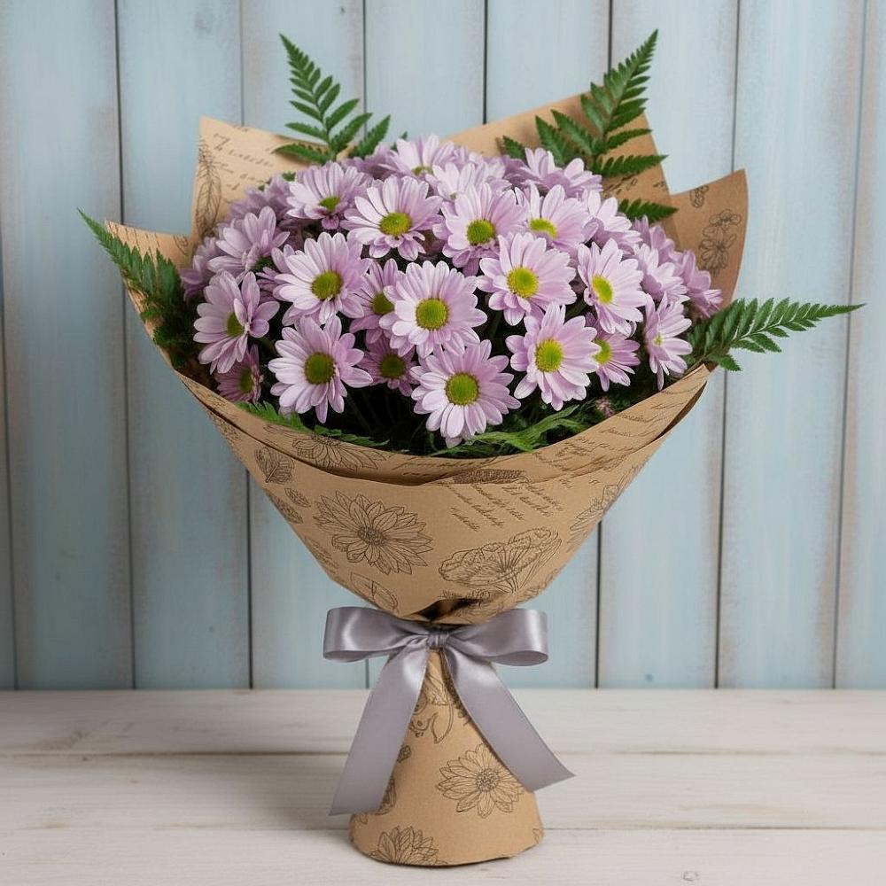 Букет цветов из: Хризантемы в Новоселье Ленинградская область