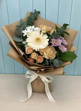 Букет цветов из:  Герберы и Хризантемы в Новоселье Ленинградская область