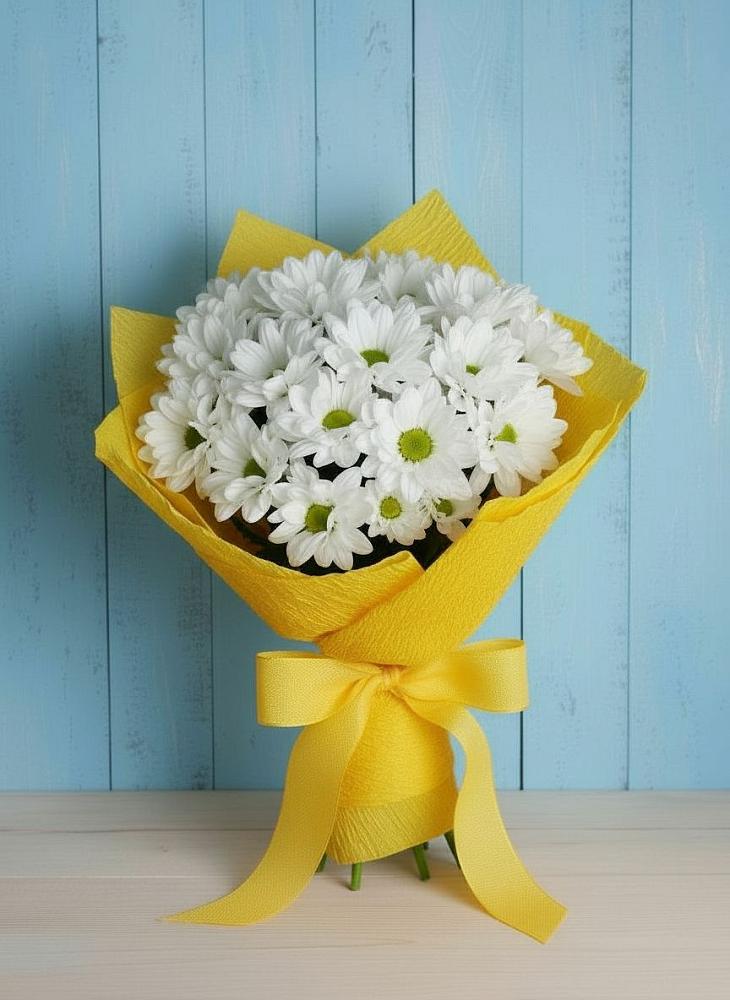 Букет цветов из: Хризантемы в Новоселье Ленинградская область