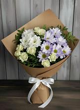 Букет цветов из:  Хризантемы и Розы #REPLACE_PRED# Новоселье Ленинградская область