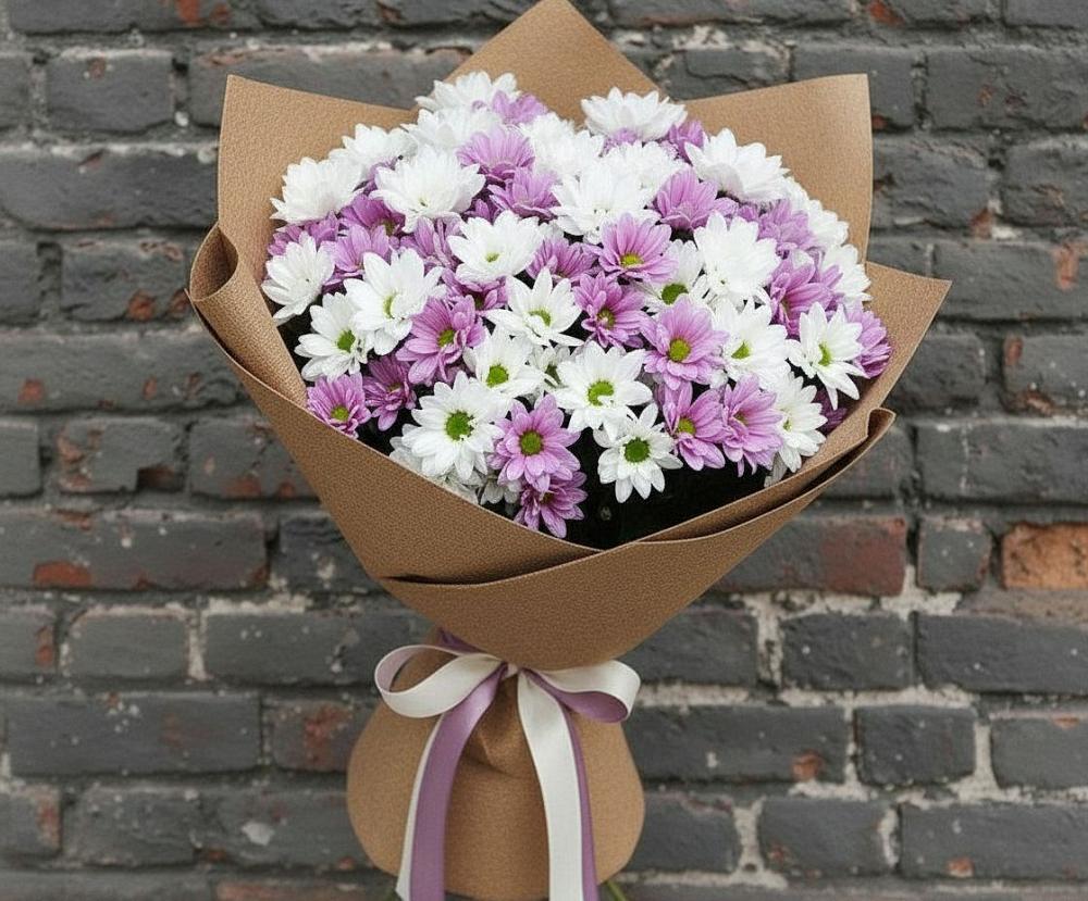 Букет цветов из: Хризантемы в Новоселье Ленинградская область