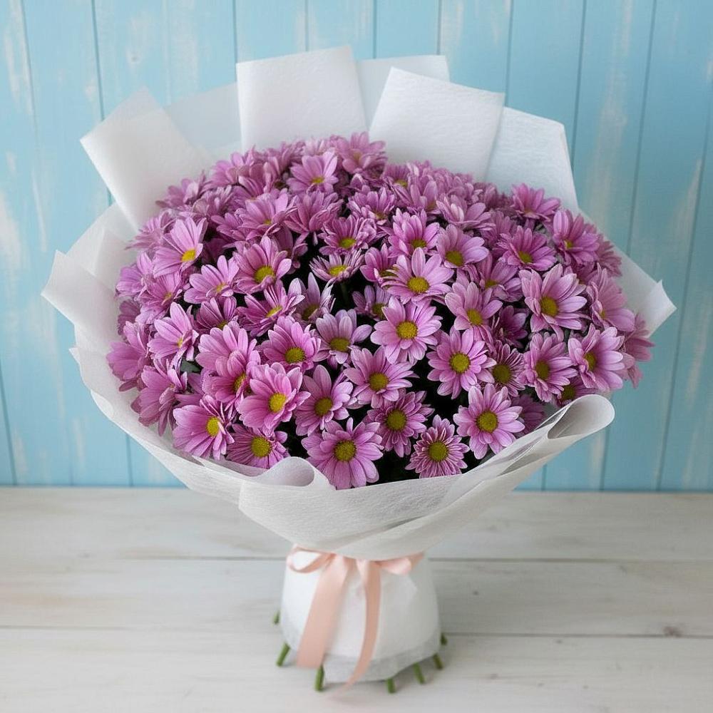 Букет цветов из: Хризантемы в Новоселье Ленинградская область