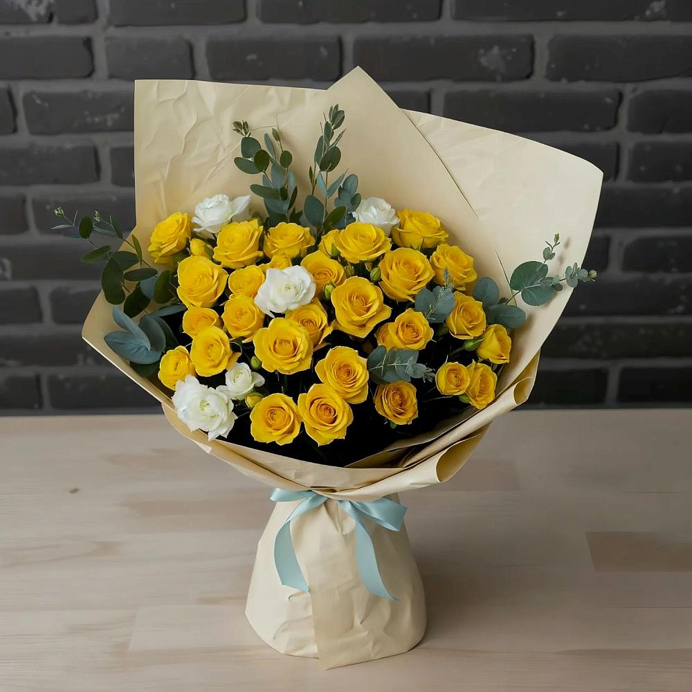 Букет цветов из: Розы в Новоселье Ленинградская область