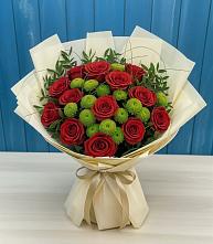 Букет цветов из:  Розы и Хризантемы #REPLACE_PRED# Новоселье Ленинградская область