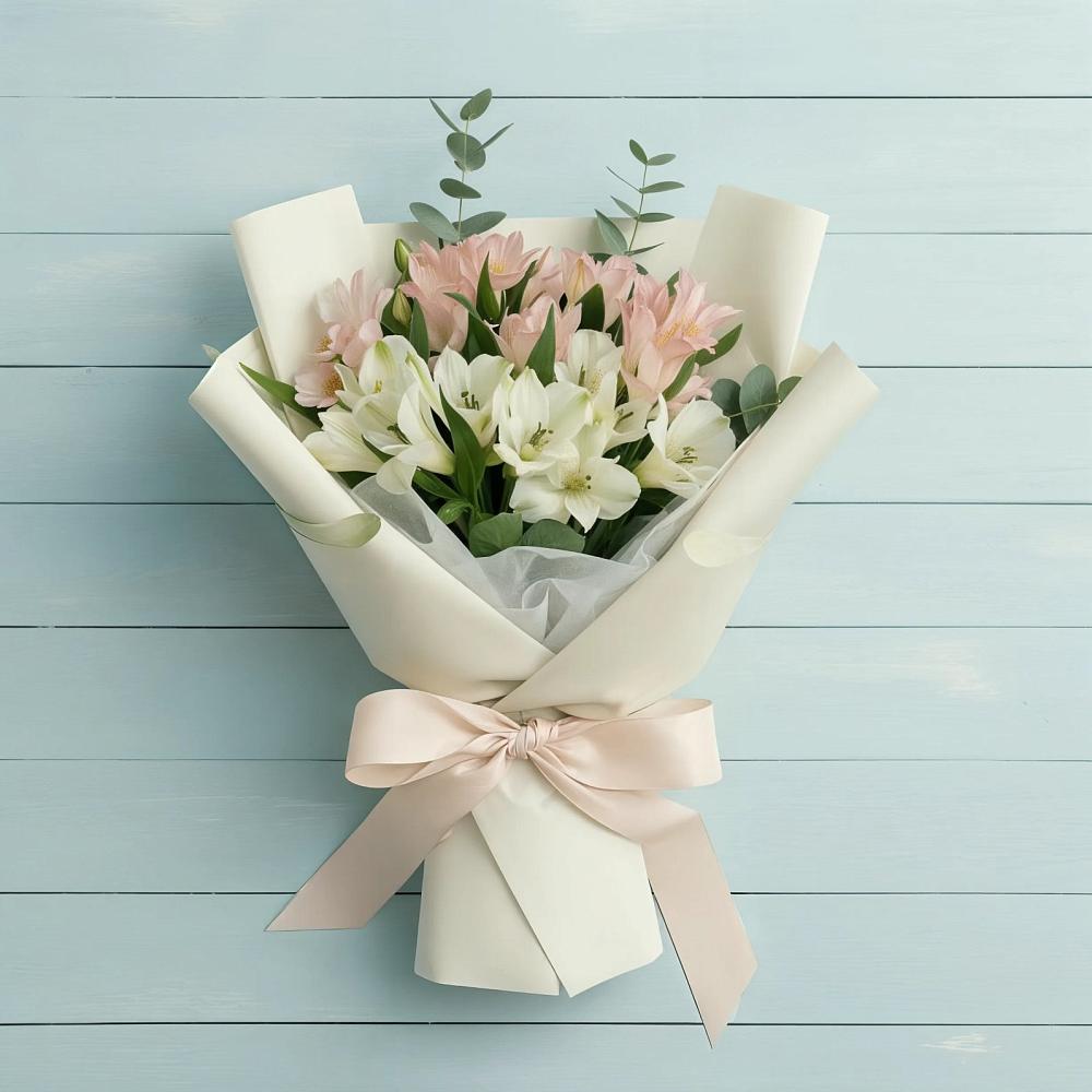 Букет цветов из: Альстромерии в Новоселье Ленинградская область