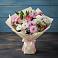 Букет цветов из: Хризантемы, Альстромерии и Розы в Новоселье Ленинградская область